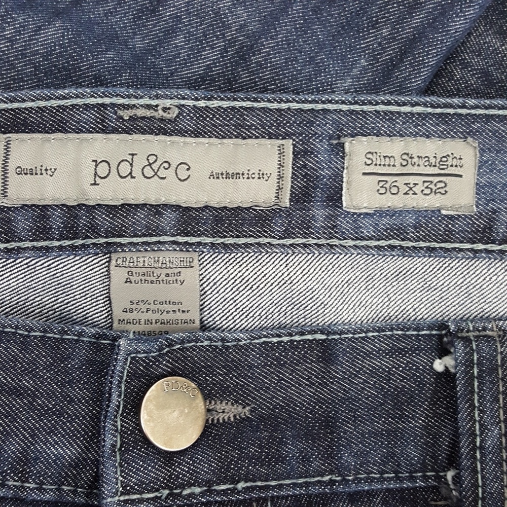 PD & C Slim Straight Factory Faded Stretch 36 x 32 - Picture 6 of 6